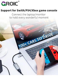 GROIC 4K HDMI Video Capture Card, Video Record Card, Audio Capture Adapter HDMI to USB-A/USB-C Video Capture Card for Teaching, Broadcasting, Gaming, Streaming, Video Conference  - Image 5