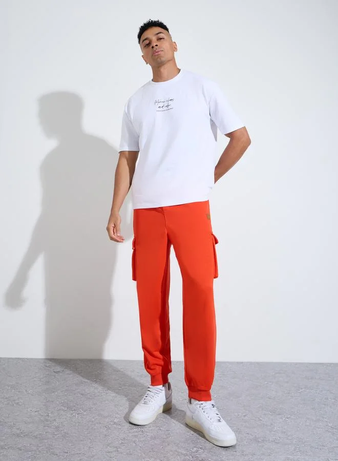 Take Two Men Solid Joggers with Drawstring