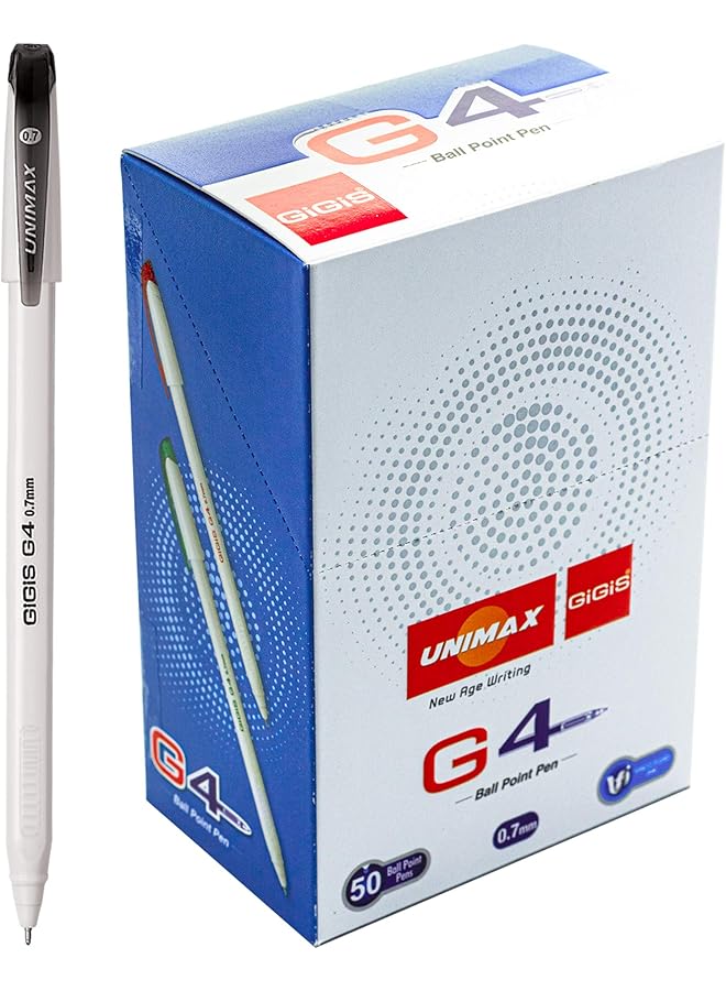 Gigis G4 0.7Mm Ball Point Pens 50 Piece Set Black  - Image 1