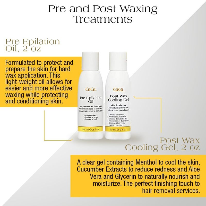 Gigi Brazilian Waxing Kit for Women - Hair Removal Wax Kit with Wax Warmer, Hard Wax, Pre & Post Wax Care, & Applicator Sticks - Ideal for Bikini & Intimate Areas - Image 5