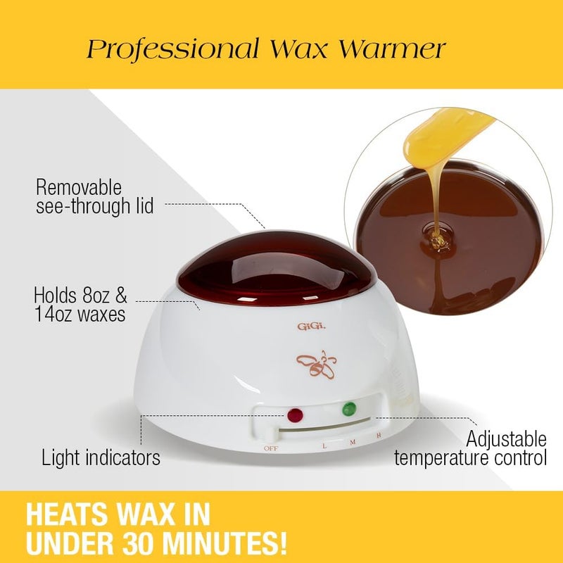 Gigi Brazilian Waxing Kit for Women - Hair Removal Wax Kit with Wax Warmer, Hard Wax, Pre & Post Wax Care, & Applicator Sticks - Ideal for Bikini & Intimate Areas - Image 3