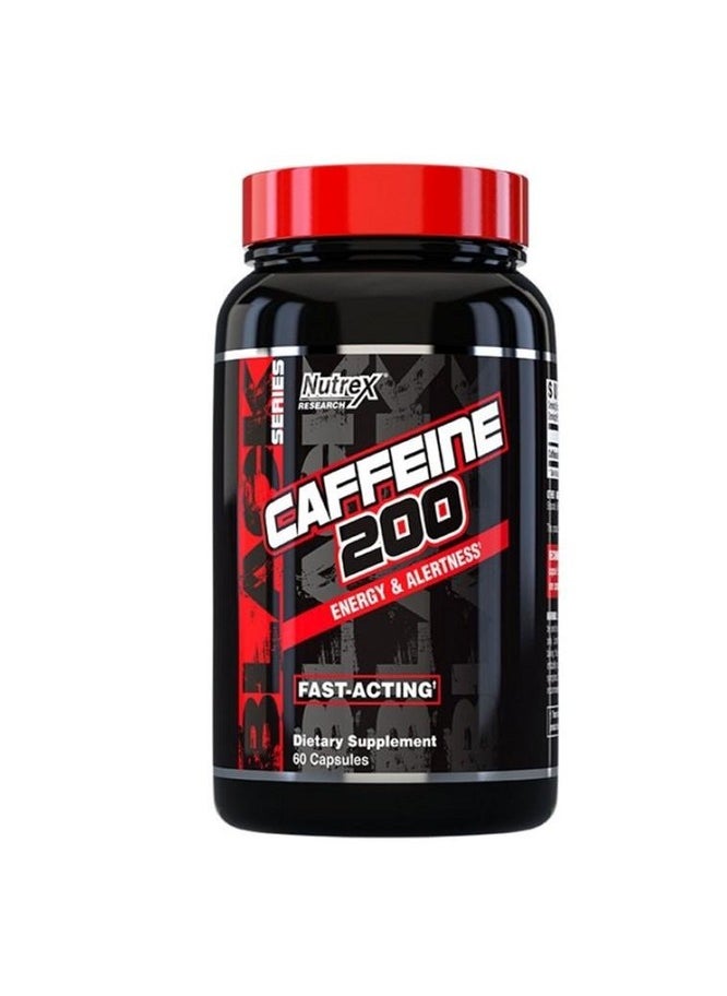 Nutrex Research Caffeine 200 Fast Acting Energy 60 Liquid Capsules  - Image 1