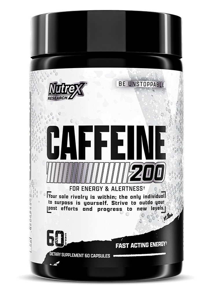 Nutrex Research Caffeine 200 Fast Acting Energy 60 Liquid Capsules  - Image 1