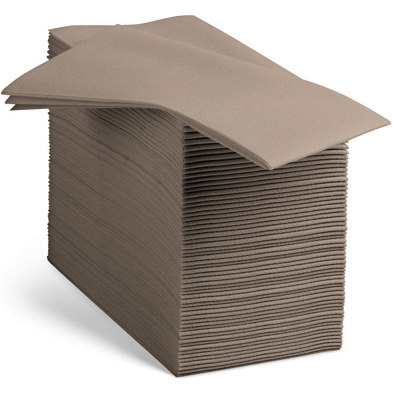 BloominGoods 100 Linen-Feel Colored Paper Napkins - Decorative Cloth-Like Beige Dinner Napkins - Soft And Absorbent. For Kitchen, Party, Wedding, Bathroom Or Any Occasion. (Pack of 100) - Image 1