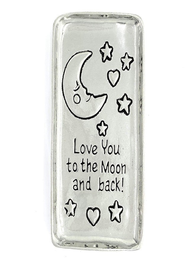 Basic Spirit Love to Moon Pewter Small Tray Trinket Dish Ring Holder Gift Box - Image 1