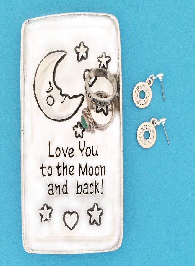 Basic Spirit Love to Moon Pewter Small Tray Trinket Dish Ring Holder Gift Box - Image 3