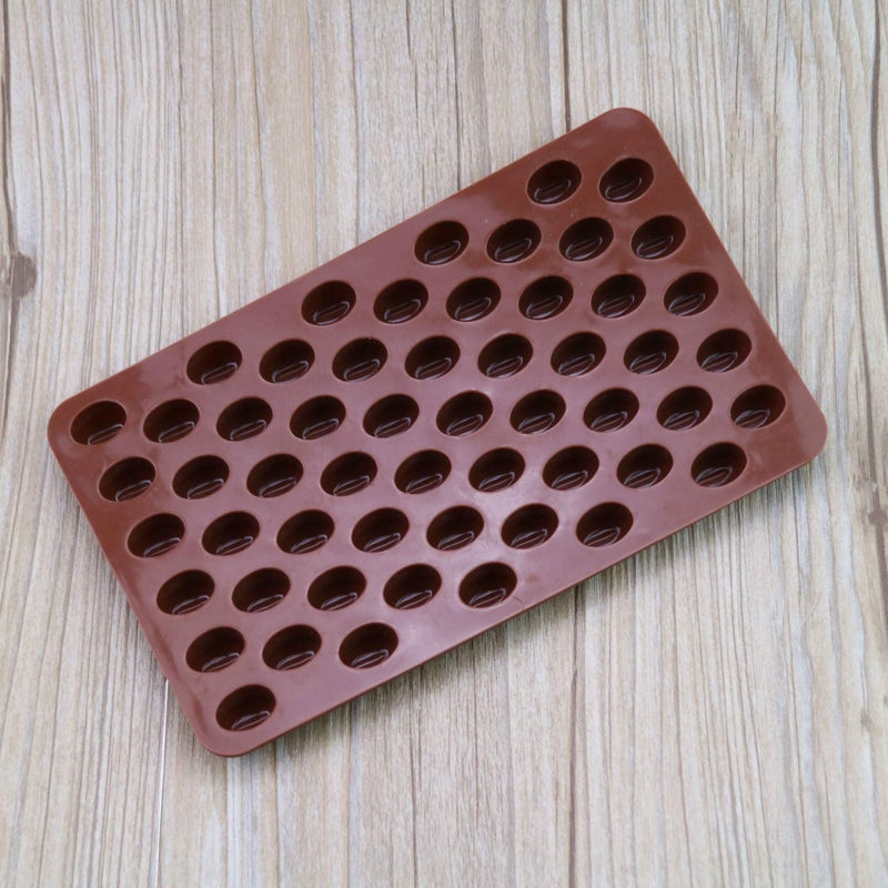 Onwon 4 x 55 Mini Coffee Beans Chocolate Mold Candy Ice Cube Jelly DIY Cake Decoration Food-Grade Silicone Bakeware Mould Baking Molds - Image 3