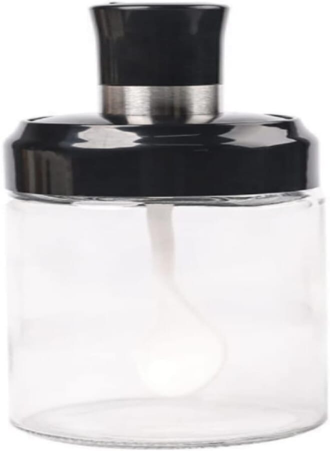 N.C NC Kitchen Supplies Spoon and lid Integrated Spice jar Glass Condiment Bottle Spice jar