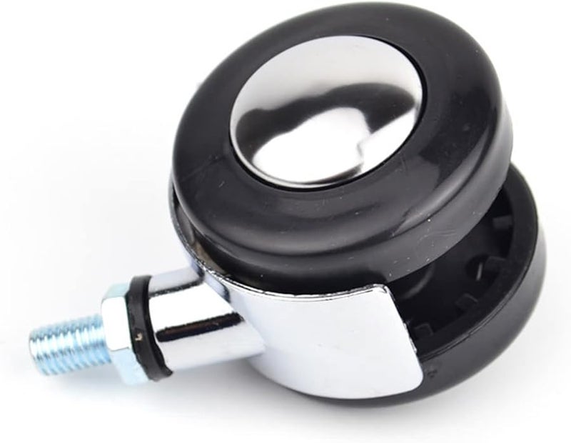 2 Inch M10x14mm Alloy Furniture Wheels Quiet Caster Desk Pulleys 2Pcs - Image 2