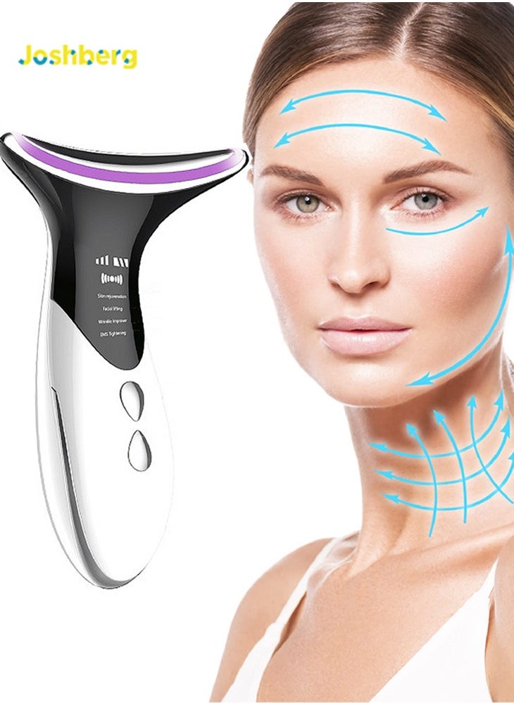 Joshberg Facial Neck Lifting Massager Tool, 4 in 1 Face Lift Double Chin Reducer Machine, Reduce Fine Lines Smooth Wrinkles Firming Skin 