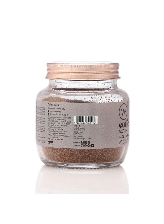 W2 Why Wait Coffee Scrub | Helps remove dead skin cells, dirt, dandruff, oil|Unclog Pores | 100 gm - Image 5