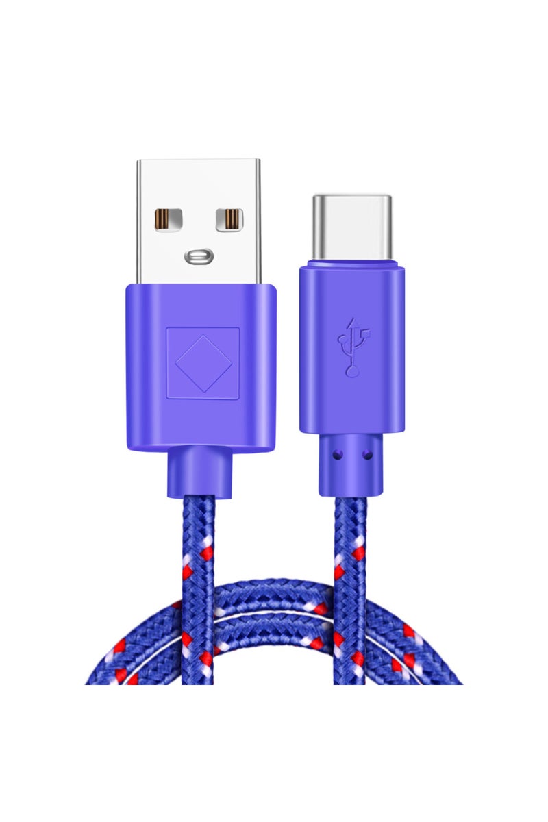 3m Purple USB Type C Cable 2.4A Fast Charging For 13 P60 S23 iPad USB A To Type C Dat...