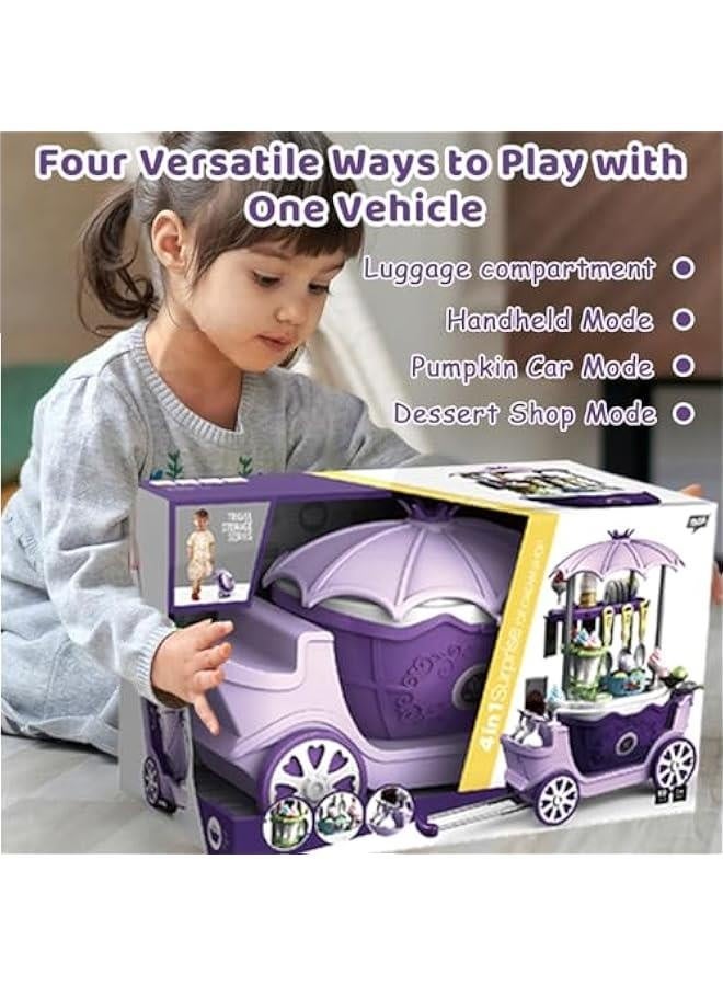 Mini Ice Cream Toys for Kids - 65 Piece ice Cream cart and Pretend Play Food Set for Toddlers,Preschool Toys for Child,ice Cream Truck Toy Set Scoop and Cone Maker for 3 Year Old Girls  Boys and Up - Image 4