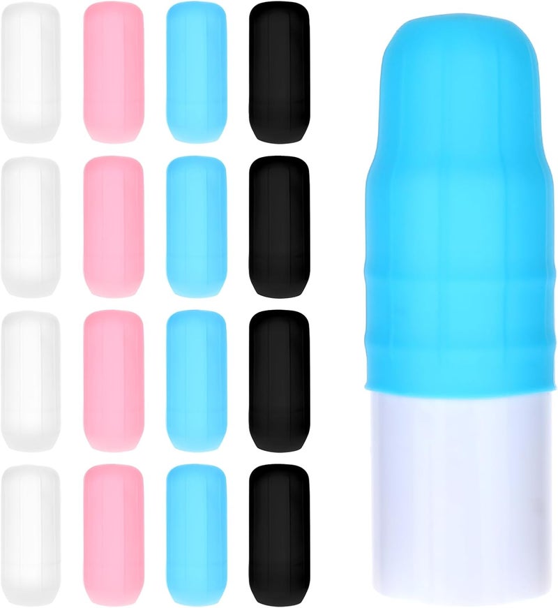 Molain Molain 16 Pcs Bottle Covers for Travel, Toiletry Sleeves for Leak Proofing, Silicone Travel Size Bottle Skins, Cruise Essentials, Travel Essentials for Shampoo Conditioner Wash Body Bottles 