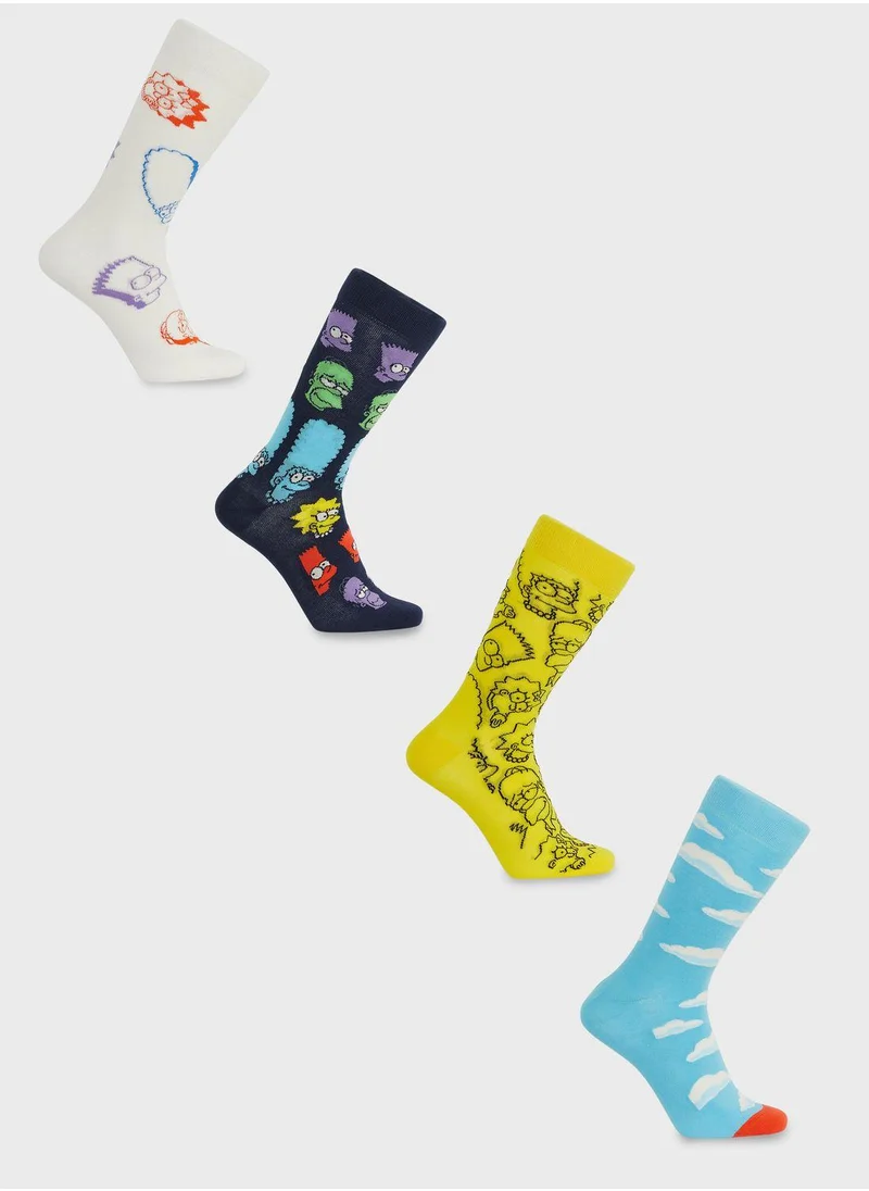 Happy Socks 4 Pack Assorted Socks Gift Set