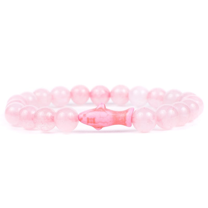 Fahlo Fahlo Shark Tracking Bracelet, Elastic, supports Saving The Blue, one size fits most for Men and Women (Coral Reef Pink) - Image 1