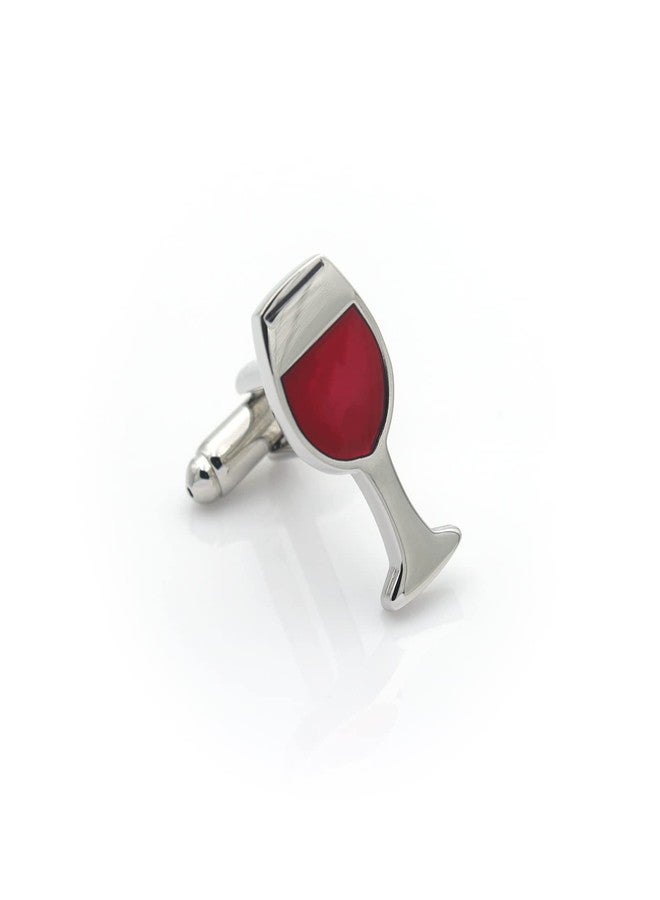 Vcufflinks Wine Bottle and Glass Cufflinks - Image 4