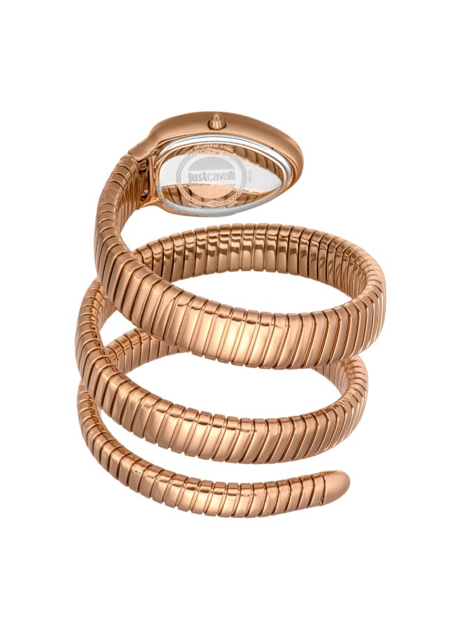 Just Cavalli ساعة جست كافالي جلام إيفو 5 دوبيو للنساء بمينا باللون الذهبي الوردي والأخضر - JC1L228M0055 - Image 3