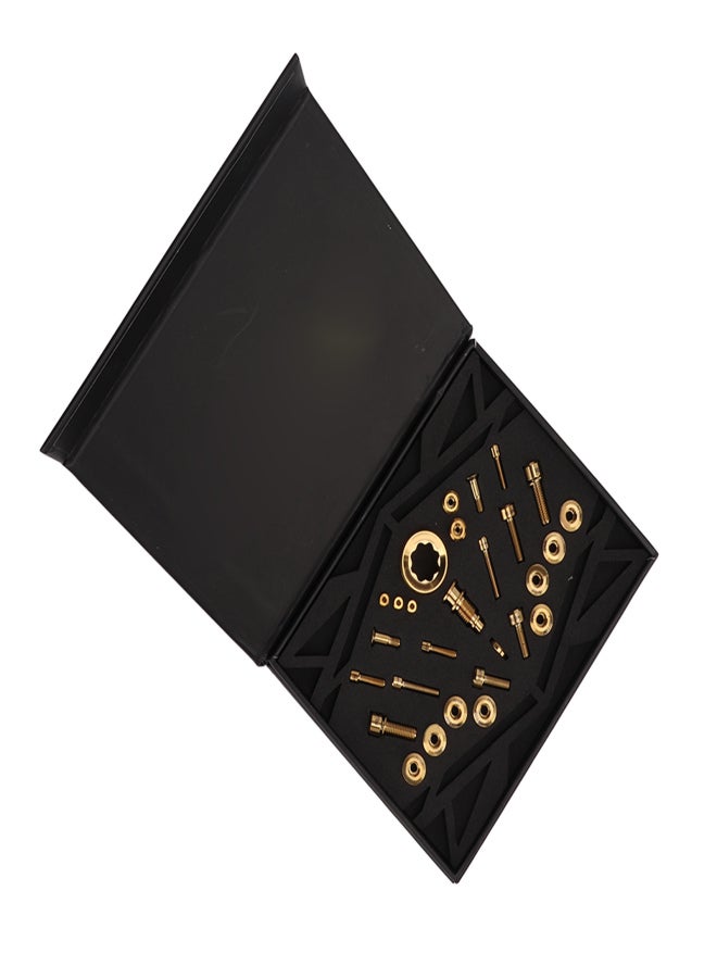 RISK Bike Stem Bolts Kit M7000/M8000 Titanium Alloy Screw Set for Mountain Bike Hydraulic Disc BrakeShift Kit Gold - Image 2