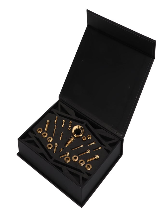 RISK Bike Stem Bolts Kit M7000/M8000 Titanium Alloy Screw Set for Mountain Bike Hydraulic Disc BrakeShift Kit Gold - Image 4