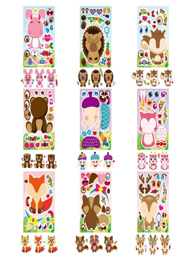 DUJAA 36 Sheets Valentine Stickers for Kids Make a Valentine Animal Stickers Make Your Own Stickers, Valentine’s Day Crafts Party Games Activities - Image 5