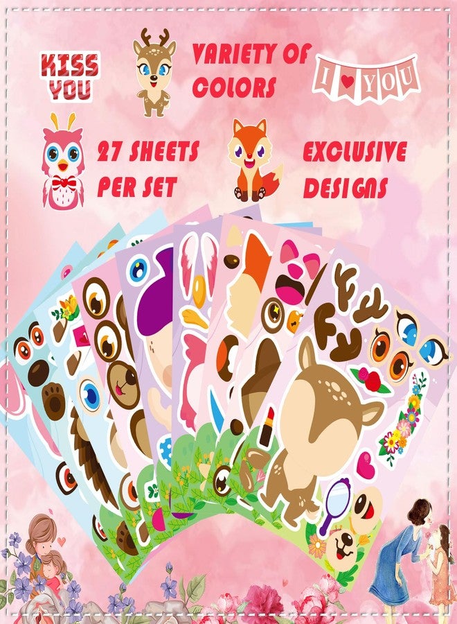 DUJAA 36 Sheets Valentine Stickers for Kids Make a Valentine Animal Stickers Make Your Own Stickers, Valentine’s Day Crafts Party Games Activities - Image 4