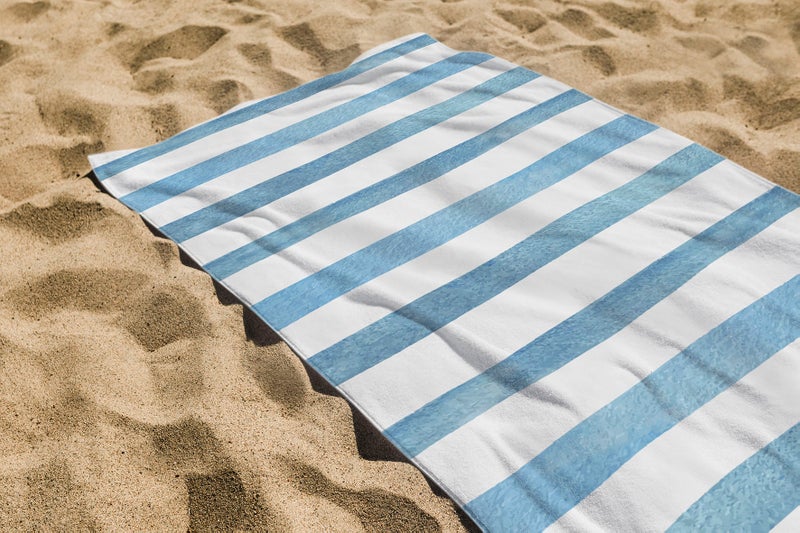 Mintra Printed Terry Microfiber Towel |Oceans - Design | Size - 70x140 cm  | Soft and Quick Dry. Perfect for Beach Days or Pool Parties - Image 1