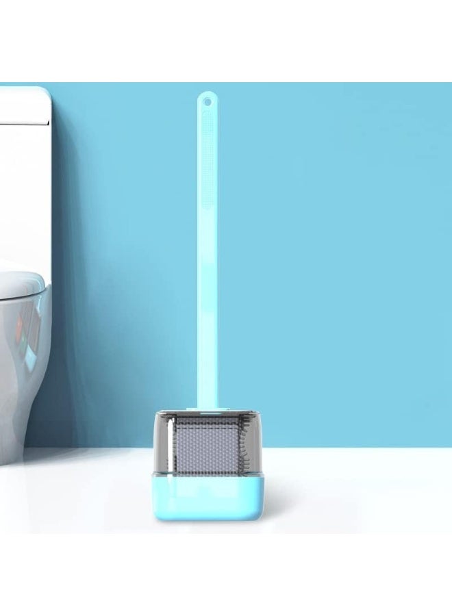 Silicone Toilet Brush with Holder – Multi-Color Bathroom Cleaning Brush - Image 3