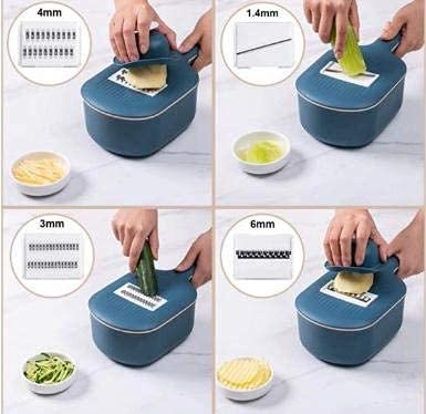 THW Multifunctional Chopper,Multi-Function Potato Carrot Cucumber Mandoline Slicer Cutter Grater Shredders with Strainer/Kitchen Fruit and Vegetable Tool - Image 4