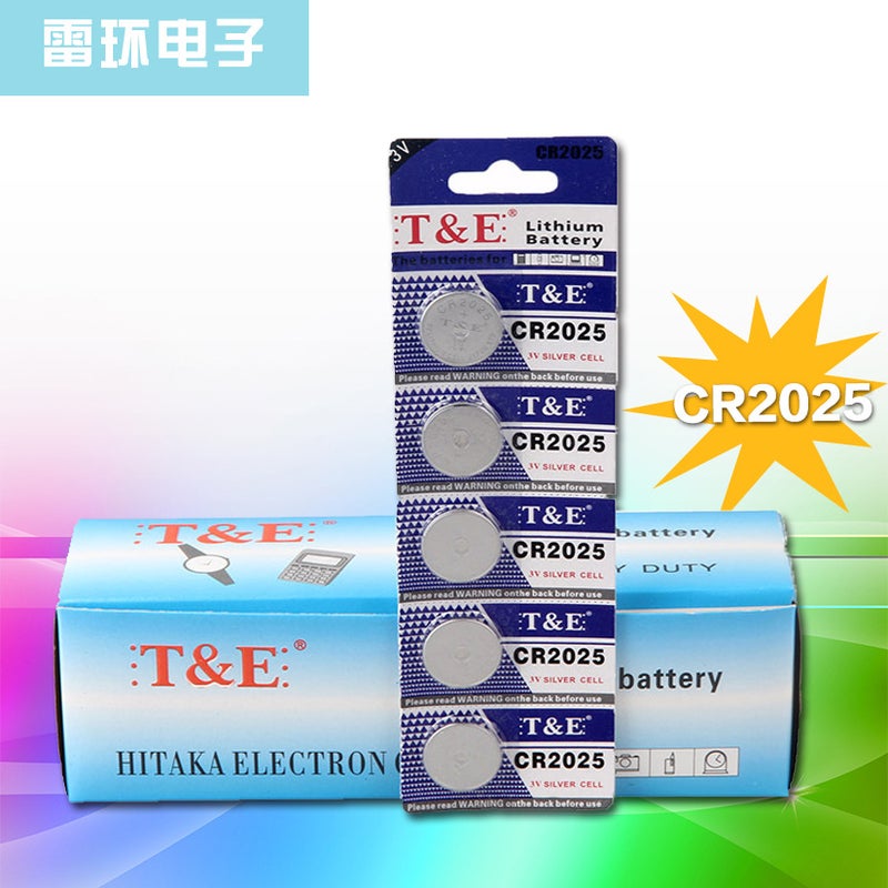 TE hardcover CR2025 3v thin button battery car toy high capacity button lithium battery original - Image 1
