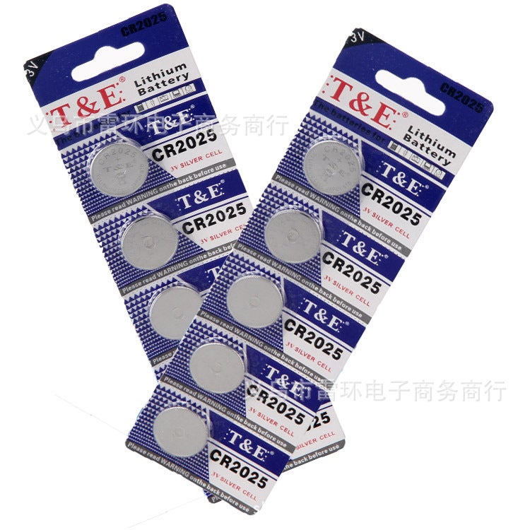 TE hardcover CR2025 3v thin button battery car toy high capacity button lithium battery original - Image 4