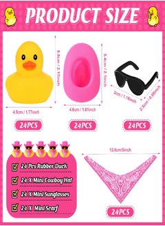 24 Set Cowboy Rubber Duck Bulk Mini Yellow Duckies Bath Party Tiny Ducks Bathtub Toy with Cowboy Hat Paisley Bandanas Sunglasses for Summer Baby Shower Birthday Swimming Party Favor - pzsku/Z82B1BF6F6E7CE7049691Z/45/_/1686915478/cc2038c7-3321-4589-a1e6-faf5c7cd0a77