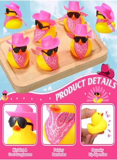 24 Set Cowboy Rubber Duck Bulk Mini Yellow Duckies Bath Party Tiny Ducks Bathtub Toy with Cowboy Hat Paisley Bandanas Sunglasses for Summer Baby Shower Birthday Swimming Party Favor - pzsku/Z82B1BF6F6E7CE7049691Z/45/_/1686915579/6cb53700-07da-4d8d-8661-463e4f5091a0