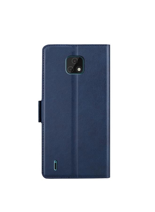S-TOP Case For Motorola Moto E7 Ultra-thin Voltage Side Buckle PU + TPU Leather Phone Case - Image 3