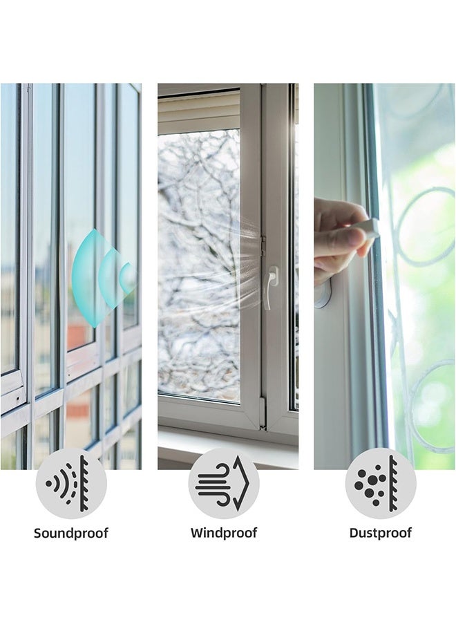 RATSAW Door Sealing Strips, 800cm Black D-Shaped Door Rubber Sealing Strips, Self-Adhesive Rubber Door Thermal Insulation Weather Stripping, Door Weather Stripping, Sound Insulation Door Strips for Door Frames Windows - Image 5