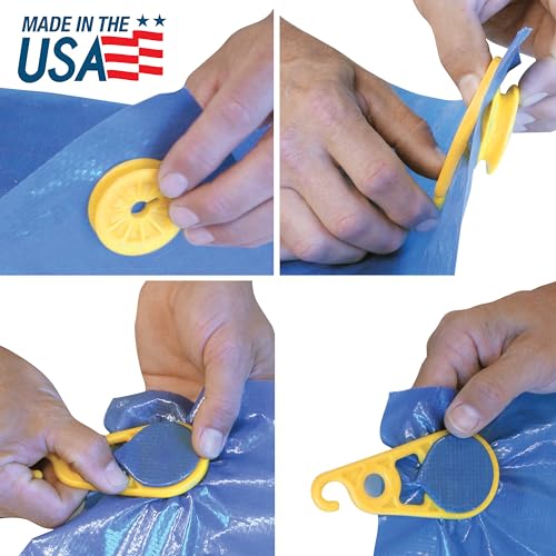 ACCUSHARP Super Snaps Tarp Clips for Outdoor Camping, Tent, Awning, Banner, Cover, Tarps, and Plastic Sheeting, Grommet Replacement, 15 Pieces - Image 4