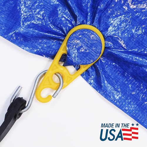 ACCUSHARP Super Snaps Tarp Clips for Outdoor Camping, Tent, Awning, Banner, Cover, Tarps, and Plastic Sheeting, Grommet Replacement, 15 Pieces - Image 3