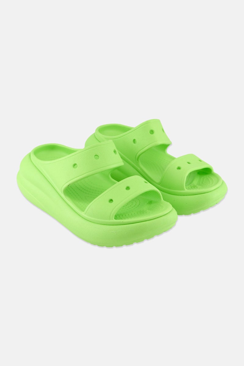 crocs حذاء نسائي سهل الارتداء بكعب عريض، ليموني - Image 1