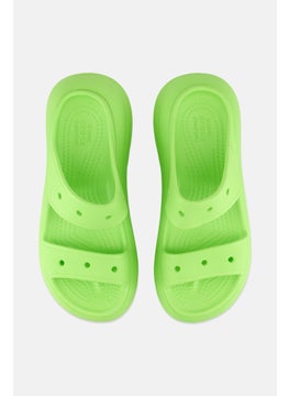 crocs Women Slip On Crush Wedge, Lime  - Image 3