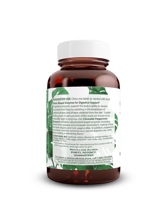 Natural Nutra Chewable Peppermint Digestive Enzyme Supplement, Help to Relieve Gas, Indigestion, and Other Digestive discomforts, Stomach Calmness, Papaya (Papain), Vegan and Vegetarian, 100 Tablets - Image 3