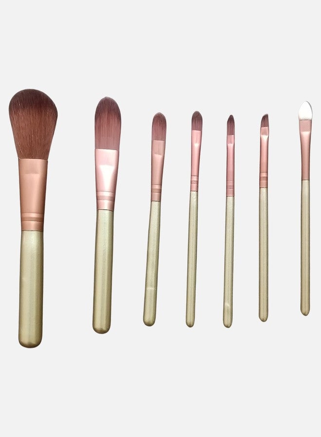 JH Makeup Brush Set Soft Synthetic Professional Bristle Makeup Brushes Combo Set (Pack of 7) - Image 1