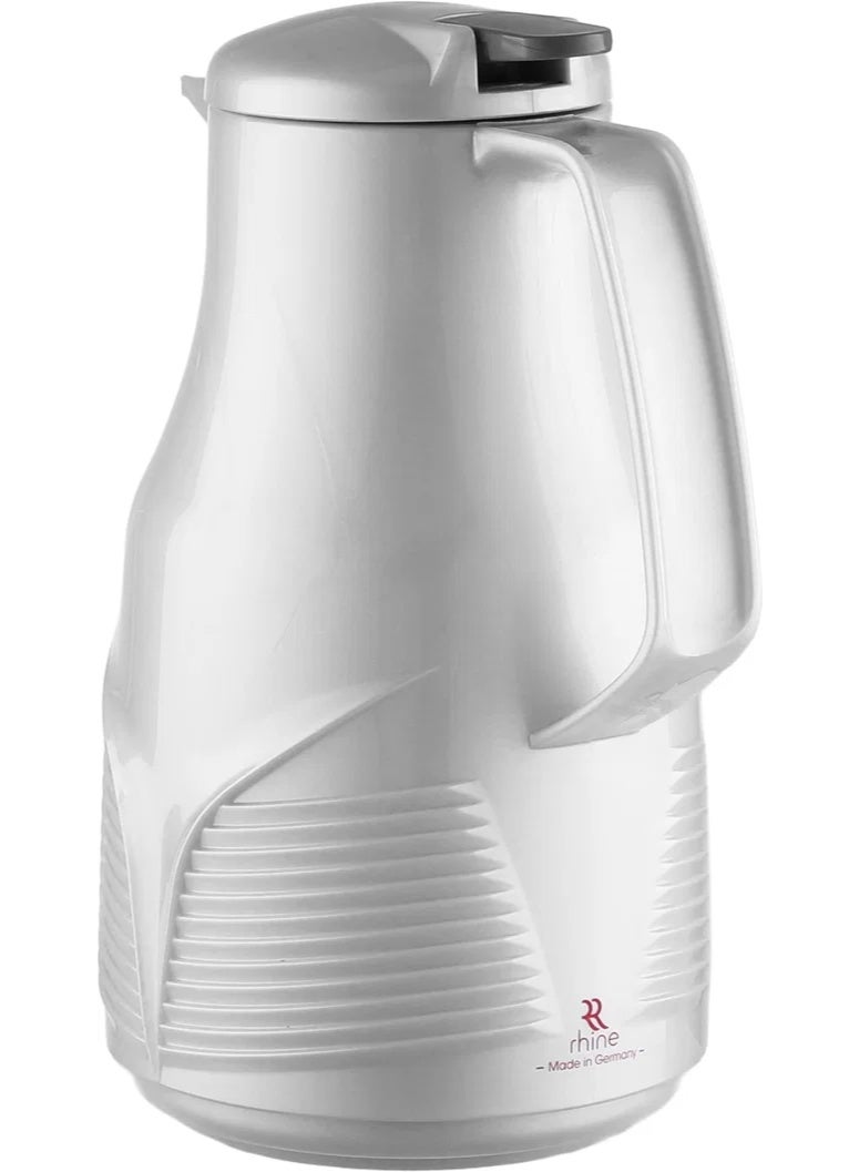 RHINE thermos, 1 liter, thermal glass inner shell, plastic outer shell - silver - Image 2