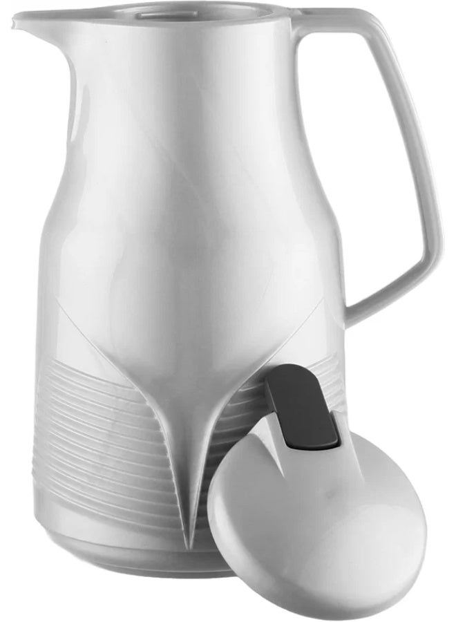 RHINE thermos, 1 liter, thermal glass inner shell, plastic outer shell - silver - Image 4