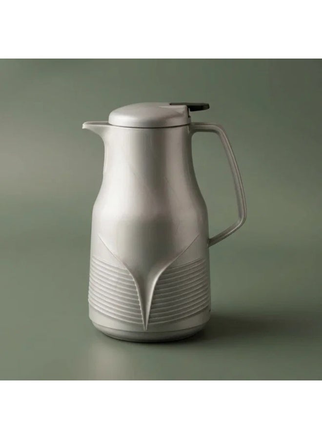 RHINE thermos, 1 liter, thermal glass inner shell, plastic outer shell - silver - Image 1