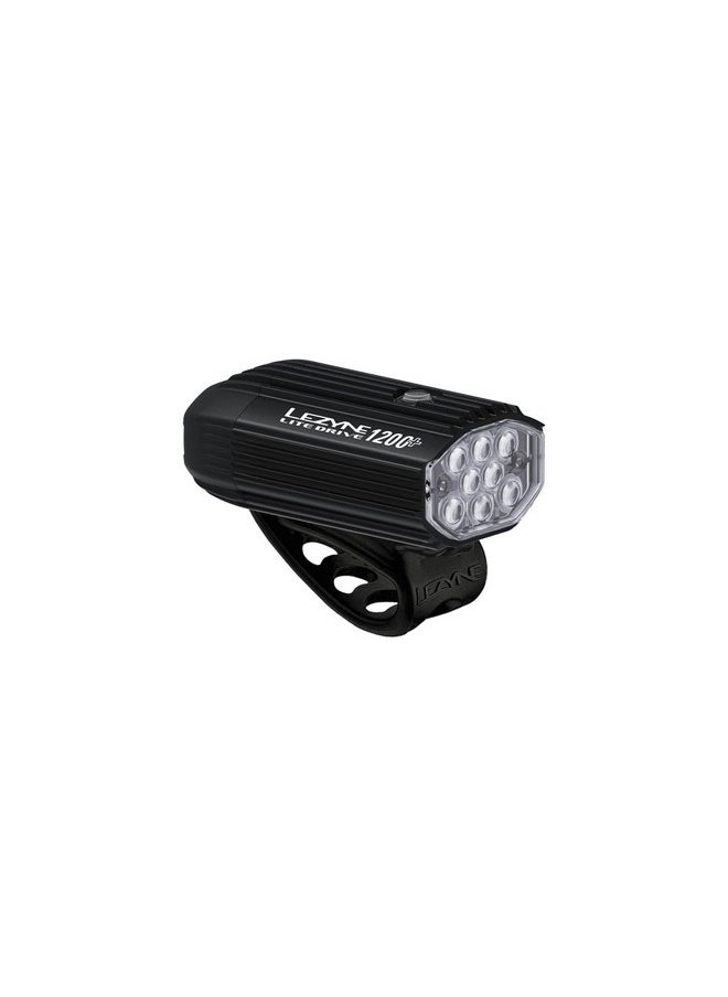 LEZYNE Lite Drive 1200+ Bicycle Front Light, 1200 Lumen, White Led, Road, Mountain, Gravel Bike, Usbc Rechargeable  - Image 1