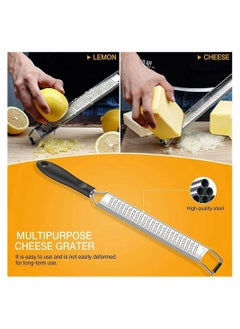 Y&D Lemon Zester and Cheese Grater, Premium Stainless Steel, A Sharp Kitchen Tool for Ginger, Garlic, Nutmeg, Chocolate, Vegetables, Fruits, Dishwasher Safe, Black  - Image 5