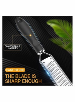 Y&D Lemon Zester and Cheese Grater, Premium Stainless Steel, A Sharp Kitchen Tool for Ginger, Garlic, Nutmeg, Chocolate, Vegetables, Fruits, Dishwasher Safe, Black  - Image 3