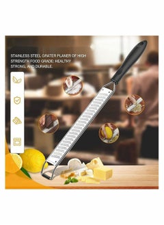 Y&D Lemon Zester and Cheese Grater, Premium Stainless Steel, A Sharp Kitchen Tool for Ginger, Garlic, Nutmeg, Chocolate, Vegetables, Fruits, Dishwasher Safe, Black  - Image 2