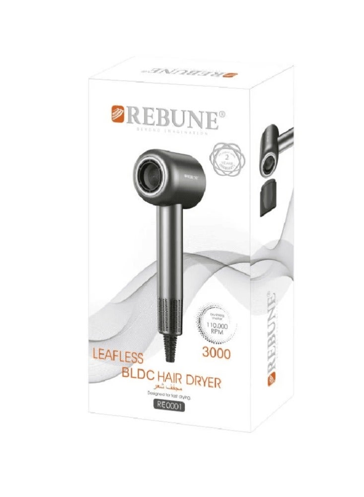 REBUNE Hair Dryer Blow Dryer Model 1600 W RE-0001 - Image 1