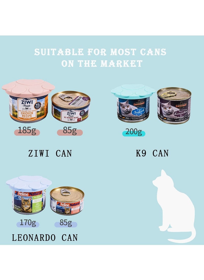 أغطية علب طعام الحيوانات الأليفة وملعقات، أغطية علب عالمية من السيليكون خالية من BPA لطعام الكلاب والقطط، غطاء علبة واحد يناسب معظم أحجام علب طعام الكلاب والقطط القياسية باللون الأخضر - Image 5